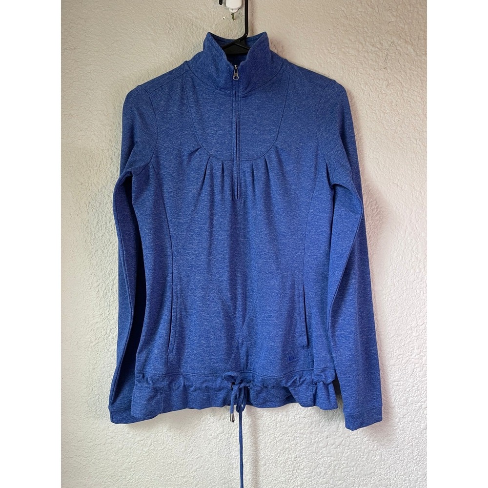 REI‎ Co-op Women's XXS Pullover 1/4 Zip Long Sleeve Blue Athletic Top
